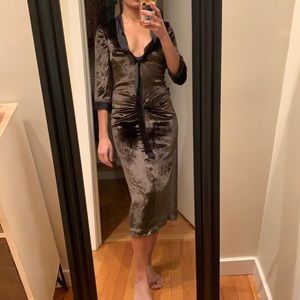 Hugo Boss velvet midi dress